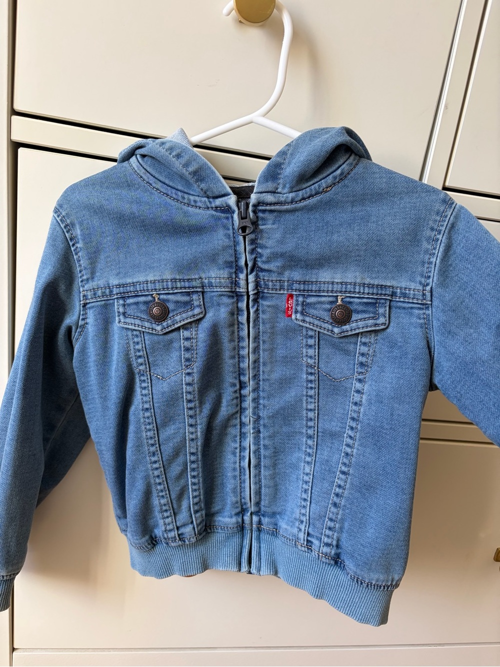Levi's Kids Blue Hooded Denim Jacket